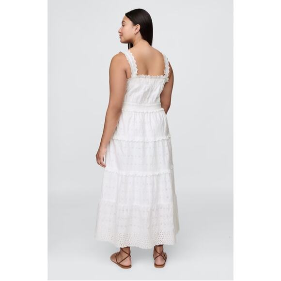 NWT Gap × DÔEN White Eyelet Midi Dress - Small - Picture 6 of 8